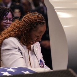 APTOPIX Police Shooting Airman Funeral