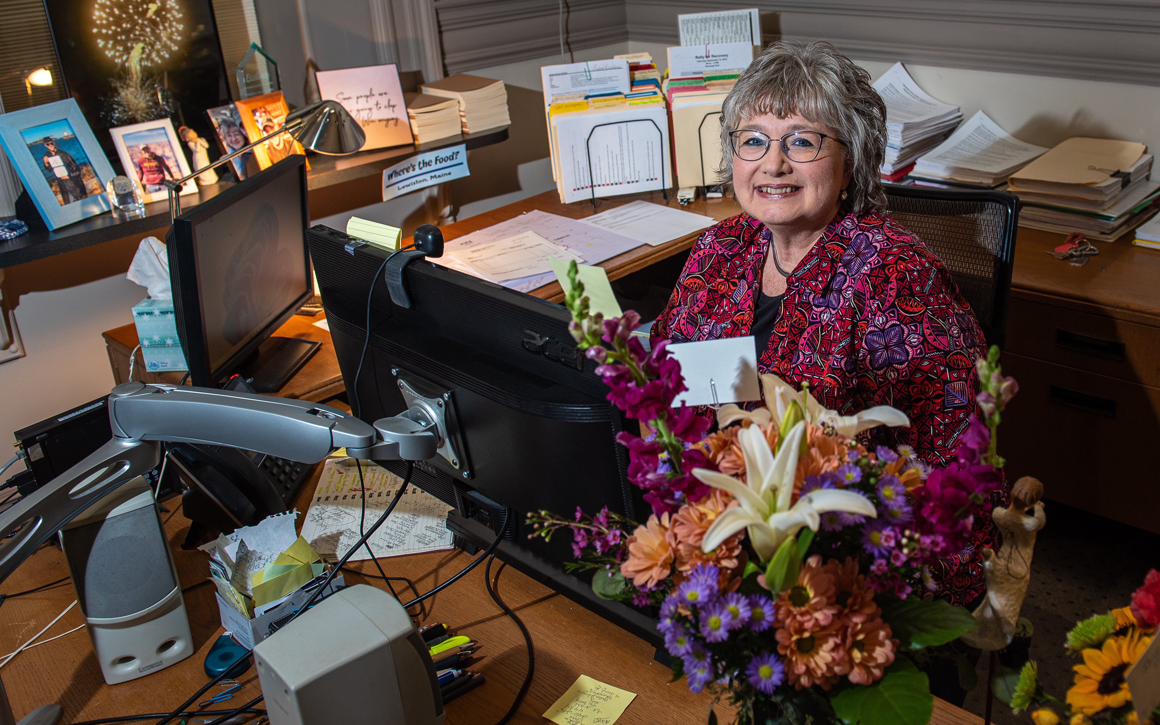 Dottie Perham-Whittier leaving Lewiston City Hall after 42 years