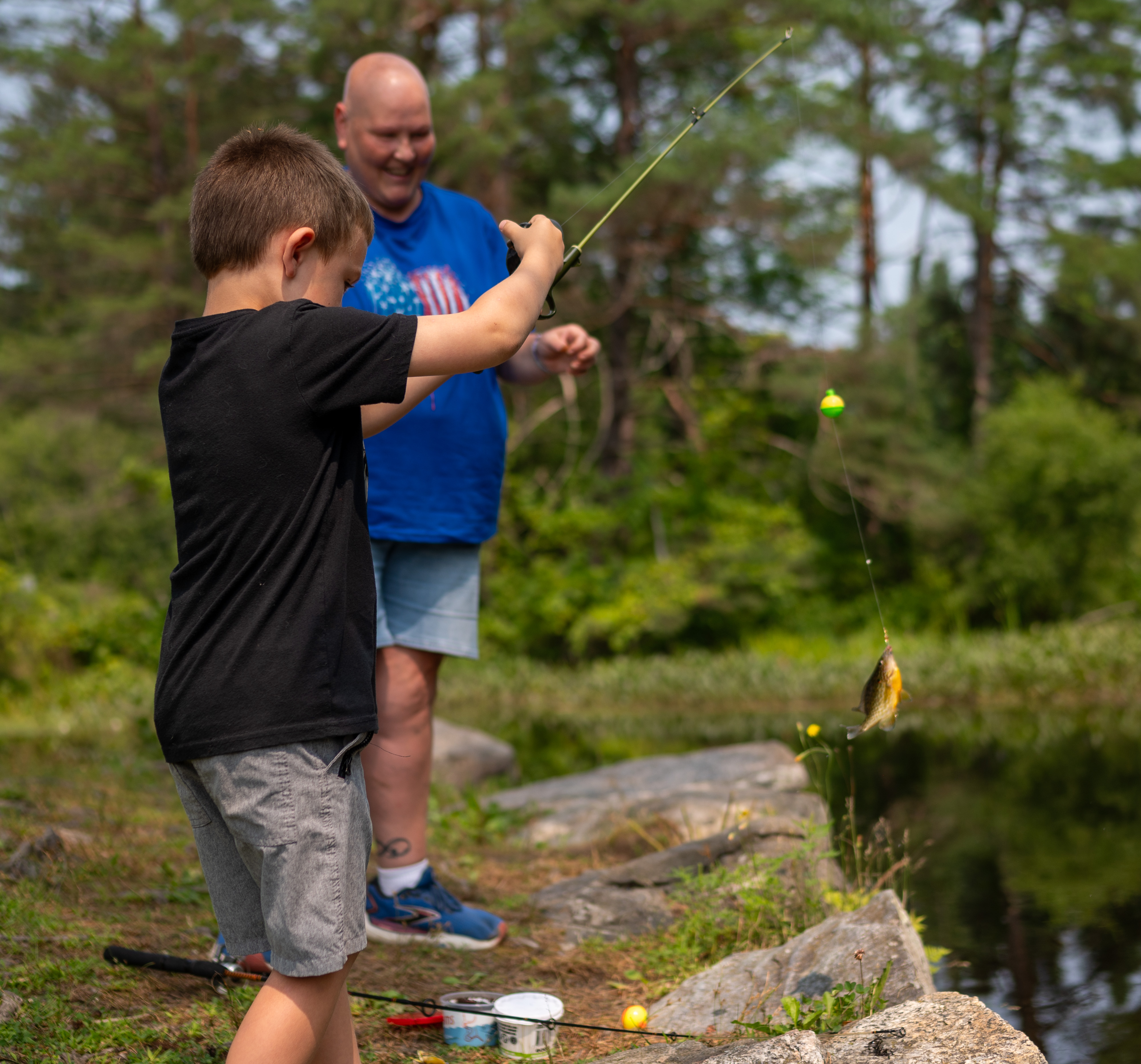 Photo: Fantastic fishing with Mimi at Lake Auburn